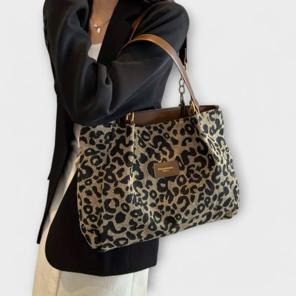 Eline - Luipaard Canvas Tas