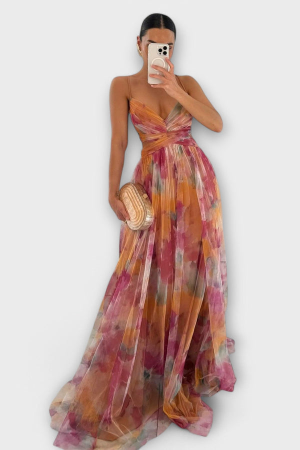 Annai Mesh Maxikleed - Elegant en Figuuraccentuerend