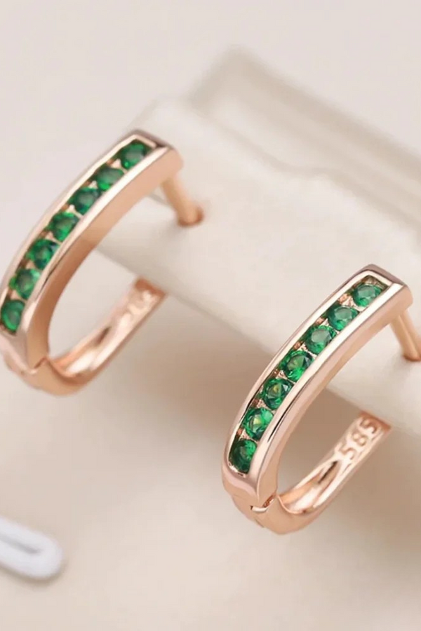 Elegante Groene Oorbellen